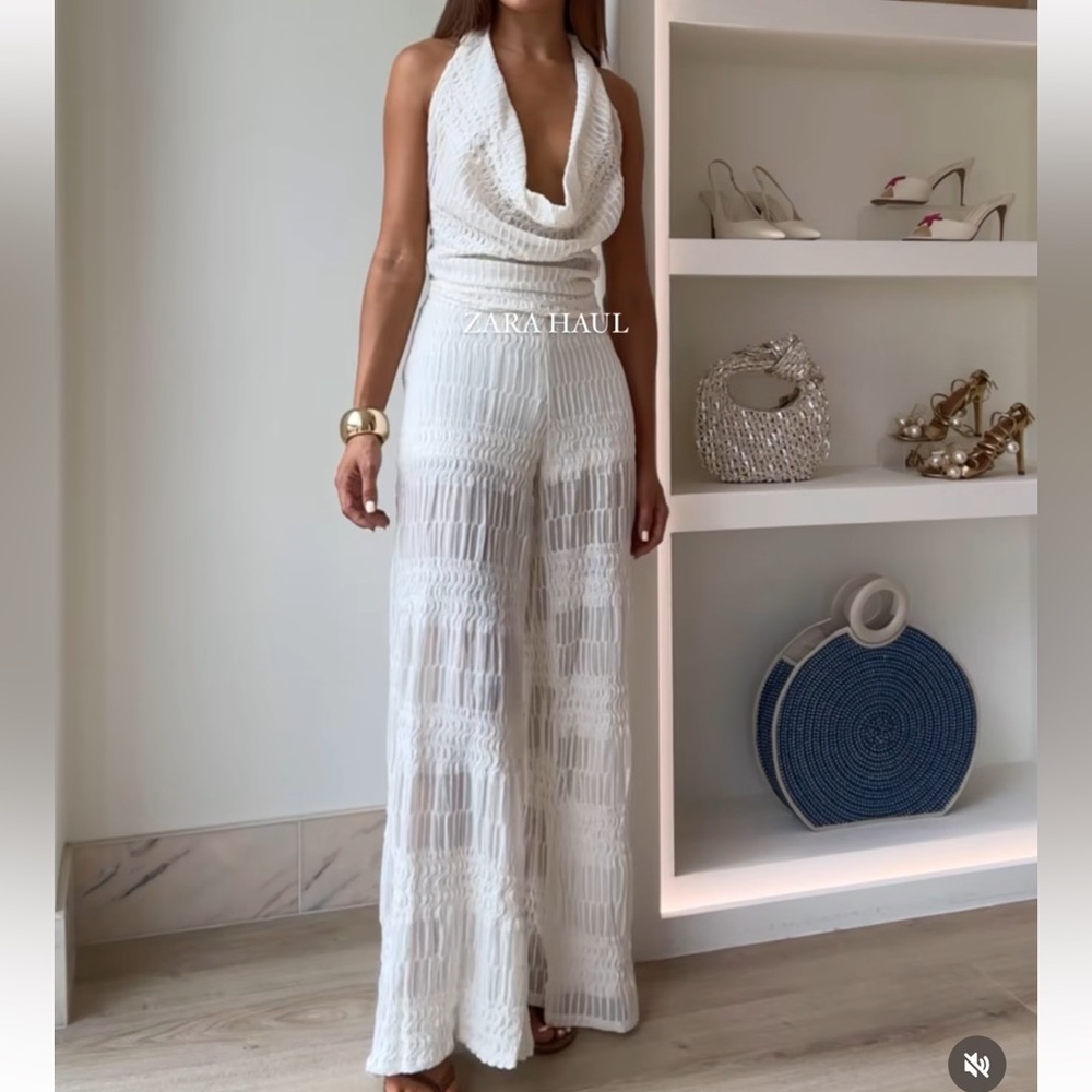 Zara Ecru pant/top set - Picture 4 of 4